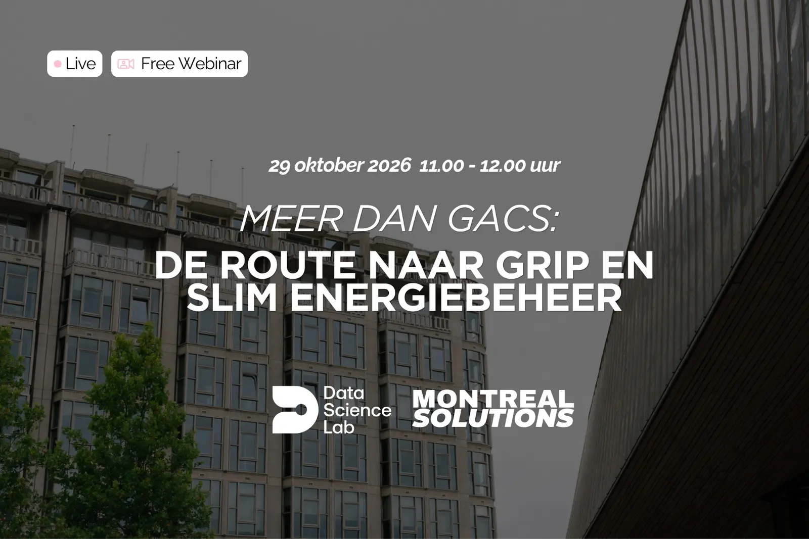 Webinar announcement Beyond GACS: the path to control and smart energy management