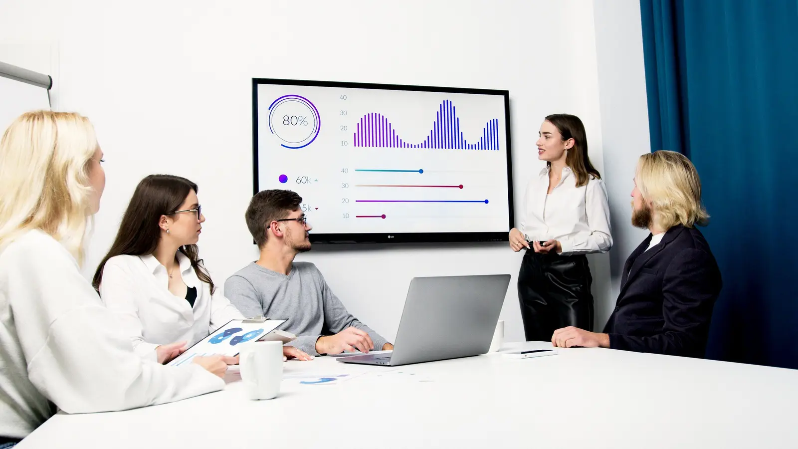 Abstract data visualisation image in the Data Science Lab brand style