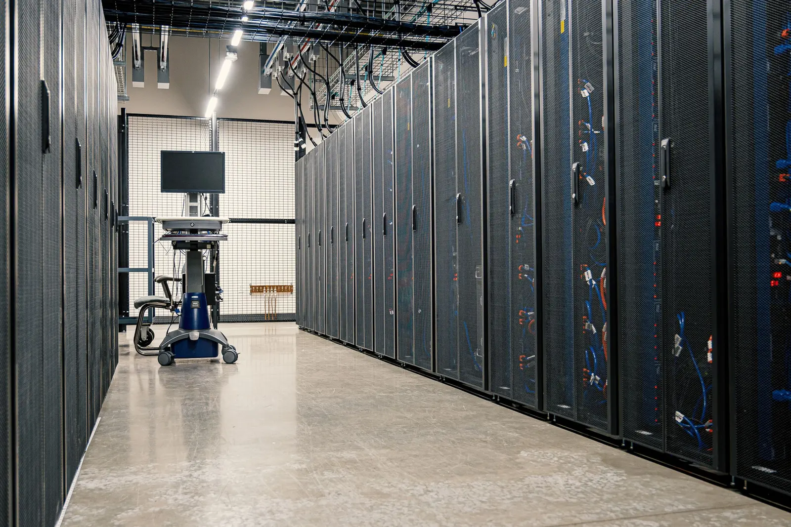 Abstract datavisualisatie-beeld in de merkstijl van Data Science Lab